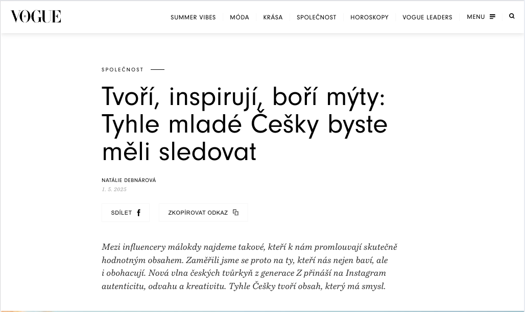 vogue holka ze skrine